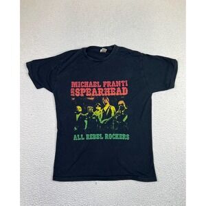 Michael Franti Spearhead Shirt Mens Large Black All Rebel Rockers Band Reggae
